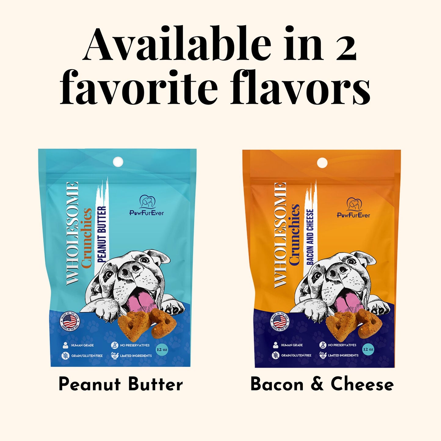 Treats - Cheese & Bacon + Peanut Butter Dog Treat Combo