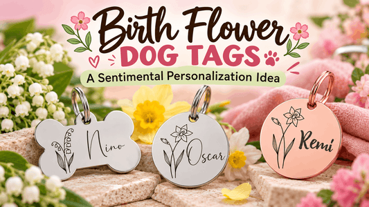 Birth Flower Dog Tags: A Sentimental Personalization Idea - PawFurEver