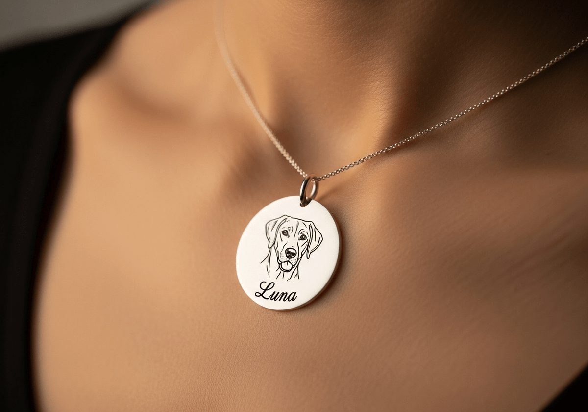 Gold, silver, and rose gold pet memorial pendants side by side