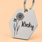 Daisy Birth Flower Dog Tag, April