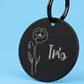 Poppy Birth Flower Dog Tag, August