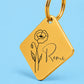 Poppy Birth Flower Dog Tag, August