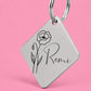 Poppy Birth Flower Dog Tag, August
