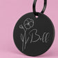 Violet Birth Flower Dog Tag, February