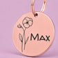 Violet Birth Flower Dog Tag, February