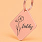 Violet Birth Flower Dog Tag, February