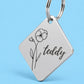 Violet Birth Flower Dog Tag, February