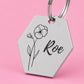 Violet Birth Flower Dog Tag, February