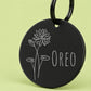 Water Lily Birth Flower Dog Tag, July