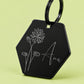 Water Lily Birth Flower Dog Tag, July