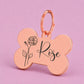 Rose Birth Flower Dog Tag, June