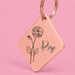 Rose Birth Flower Dog Tag, June