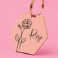 Rose Birth Flower Dog Tag, June