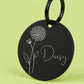 Chrysanthemum Birth Flower Dog Tag, November