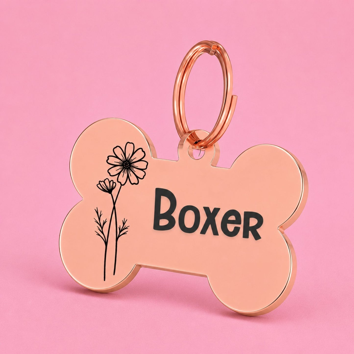 Cosmos Birth Flower Dog Tag, October