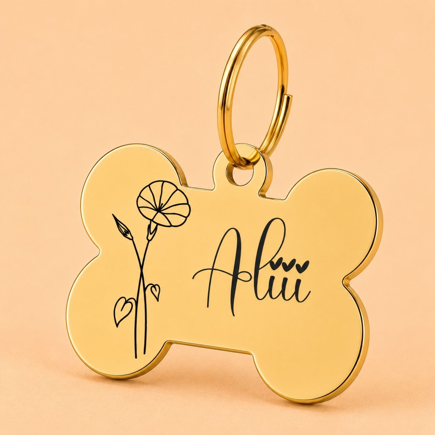 Morning Glory Birth Flower Dog Tag, September