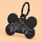 Arizona Engraved Dog Tag Bone Black