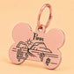 Arizona Engraved Dog Tag Bone Rose