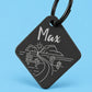 Arizona Engraved Dog Tag Diamond Black