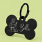 Blessed Engraved Dog Tag Bone Black