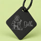 Blessed Engraved Dog Tag Diamond Black
