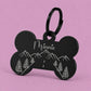 Country Road Engraved Dog Tag Bone Black