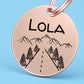 Country Road Engraved Dog Tag Circle Rose