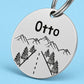 Country Road Engraved Dog Tag Circle Silver