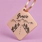 Country Road Engraved Dog Tag Diamond Rose