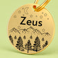 Dark Night Engraved Dog Tag Circle Gold