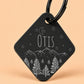Dark Night Engraved Dog Tag Diamond Black
