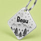 Dark Night Engraved Dog Tag Diamond Silver