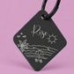 Florida Sunshine Engraved Dog Tag Diamond Black
