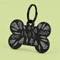 Fly High Engraved Dog Tag Bone Black