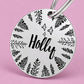 Fly High Engraved Dog Tag Circle Silver