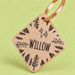 Fly High Engraved Dog Tag Diamond Rose