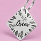 Fly High Engraved Dog Tag Diamond Silver