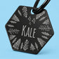 Fly High Engraved Dog Tag Hexagon Black