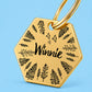 Fly High Engraved Dog Tag Hexagon Gold