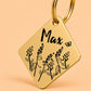 Lavender Engraved Dog Tag Diamond Gold