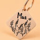 Lavender Engraved Dog Tag Diamond Rose