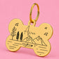 Tahoe Engraved Dog Tag Bone Gold