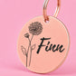Birth Flower Dog Tag - Chrysanthemum Birth Flower Dog Tag, November