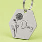 Birth Flower Dog Tag - Chrysanthemum Birth Flower Dog Tag, November