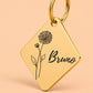 Birth Flower Dog Tag - Chrysanthemum Birth Flower Dog Tag, November