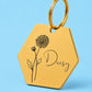 Birth Flower Dog Tag - Chrysanthemum Birth Flower Dog Tag, November