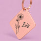 Birth Flower Dog Tag - Cosmos Birth Flower Dog Tag, October