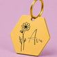Birth Flower Dog Tag - Cosmos Birth Flower Dog Tag, October