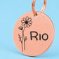 Birth Flower Dog Tag - Cosmos Birth Flower Dog Tag, October