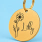 Birth Flower Dog Tag - Cosmos Birth Flower Dog Tag, October